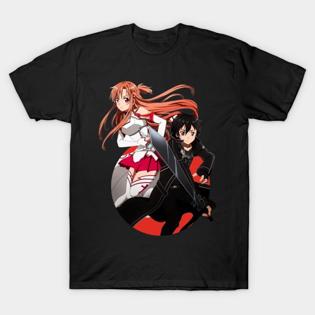 kirito and asuna Sword Art Online T Shirt TeePublic